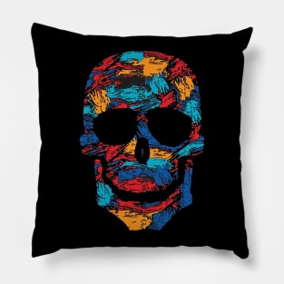 Colorful Skull Pillow