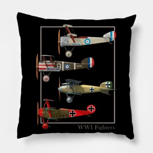 WWI Fighter aircrafts Pillow