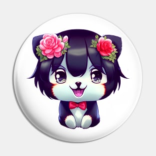 Cute kawaii panda bear Pin