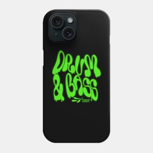 DRUM AND BASS  - Liquid Y2K Font (Lime Green) Phone Case