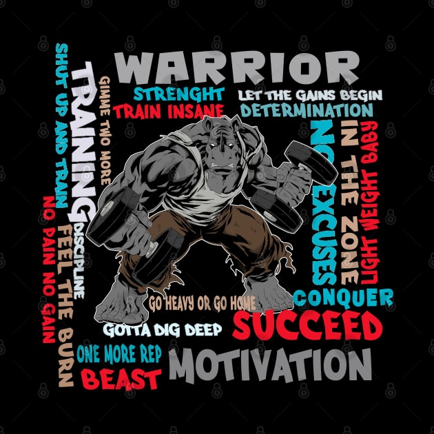 Motiviational Workout Shirt with Gym Phrases - Fitness - Bodybuilding Weight Lifter by Envision Styles