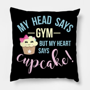 My Heart Says Cupcake Pillow