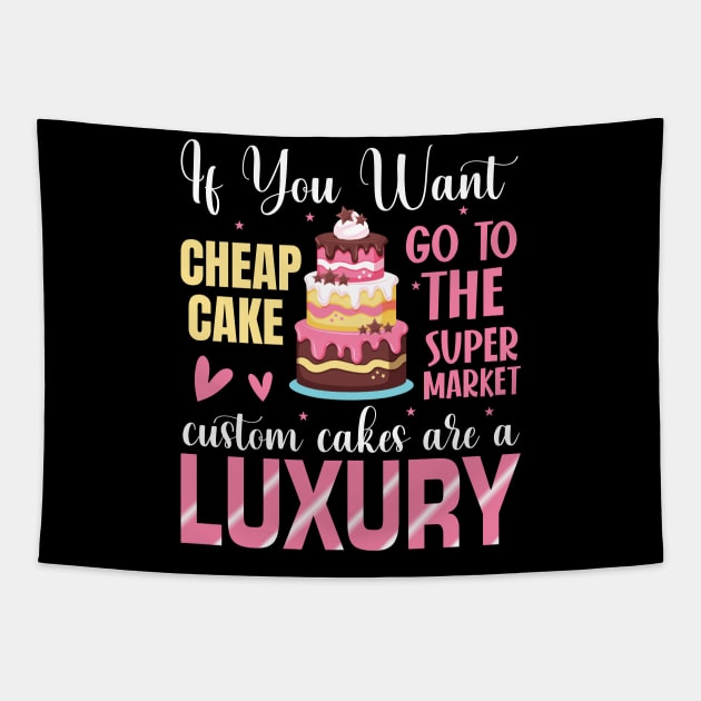 Custom cakes are a luxury - a cake decorator design Tapestry by FoxyDesigns95