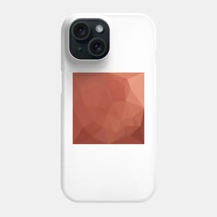 Burnt Sienna Orange Abstract Low Polygon Background Phone Case