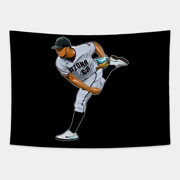 Humberto Mejia #62 Power Throw Tapestry by 40yards