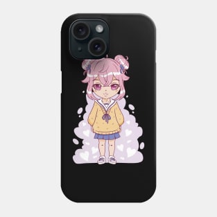 Pink haired anime girl Phone Case