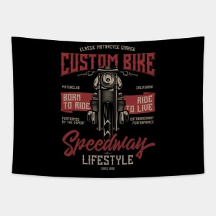 Custom biker speedway Tapestry