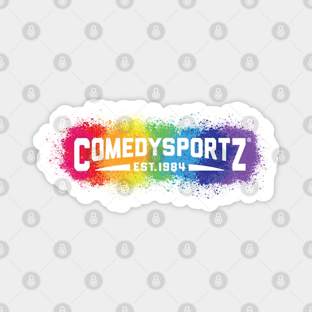 ComedySportz Pride Wordmark Magnet by Buffalo Comedy Collective