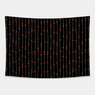 Red Dots and White Stripes Tapestry