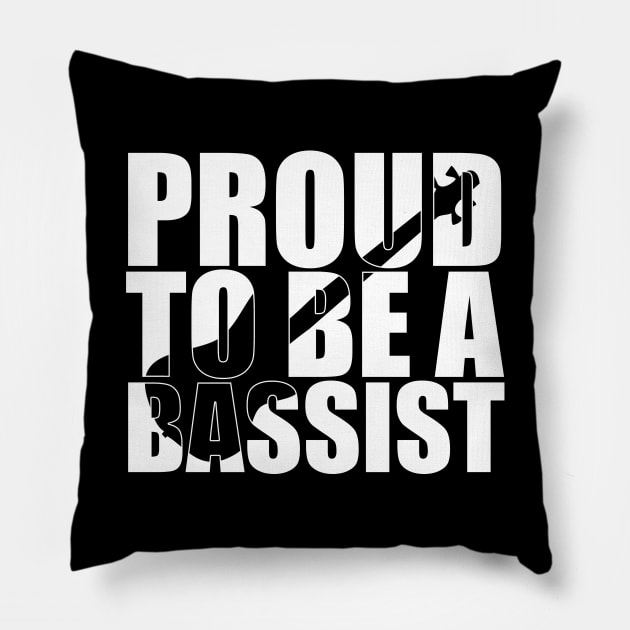 Funny PROUD TO BE A BASSIST bassist gift Pillow by star trek fanart and more