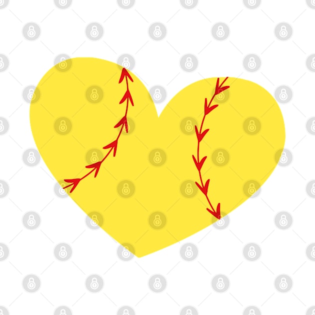 Softball Heart by pitulas