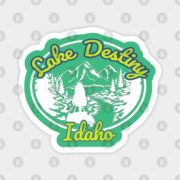 Lake Destiny, Idaho (White) Magnet by ILLannoyed 