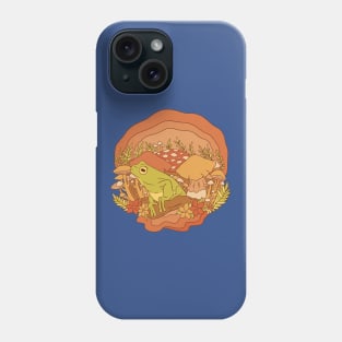 Cottagecore Aesthetic Mushrooms and Frog Phone Case