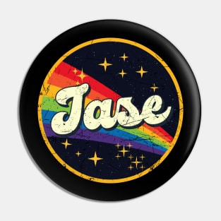 Jase // Rainbow In Space Vintage Grunge-Style Pin