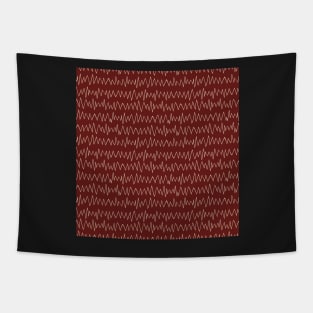 Cranberry and Cream Zig Zag Tapestry