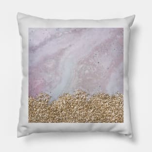 Marble gold rush IV Pillow