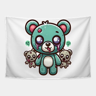 Cute Zombie Bear Kawaii Tapestry