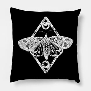 Moth Butterfly sun moon Mystical Nature Design Pillow