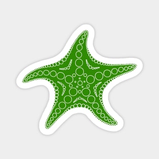 Starfish (white/green) Magnet