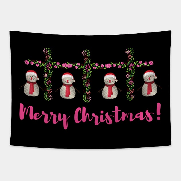 Merry Christmas 2020 Cute Christmas Present shirt Frist snow Tapestry by yayashop