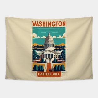 A Vintage Travel Art of Washington DC - US Tapestry