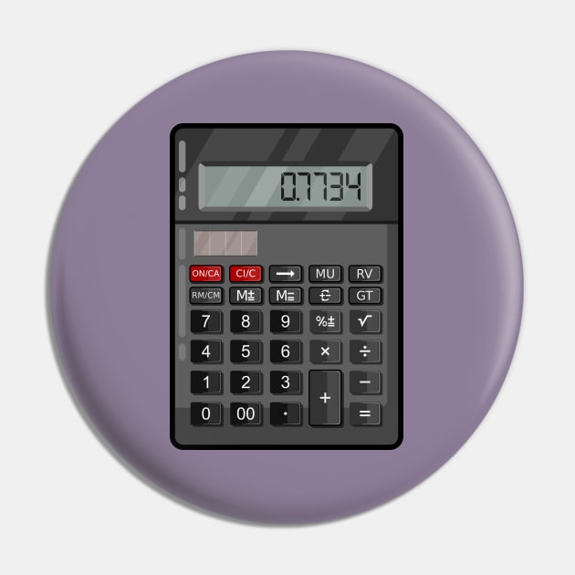 Calculator '07734 - Hello' Vector Pin by DavidSpeedDesign