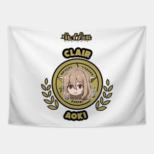 GLEIPNIR: CLAIR AOKI CHIBI (WHITE) Tapestry