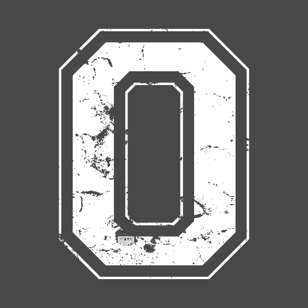 Initial Letter O White Jersey Sports Athletic Player by porcodiseno