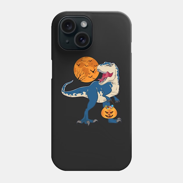 Halloween For Boys Girls Kids Dinosaur T rex Mummy Pumpkin Phone Case by IstoriaDesign