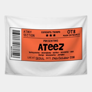 ATEEZ Concert Ticket Tapestry