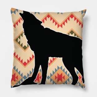 Wolf Pattern - 4 (alt) Pillow