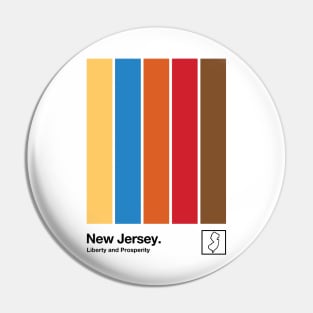 New Jersey // Original Minimalist Artwork Design Pin