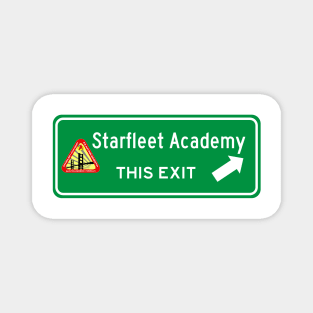 Star Fleet Academy Highway Exit Sign Magnet