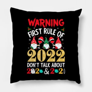 WARNING FIRST RULE OF 2022 New Years Eve Party Supplies Onesie Pillow