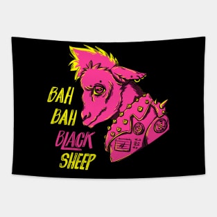 Bah Bah Black Sheep (Magenta and Yellow) Tapestry