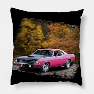 1970  AAR Cuda in our fall day series Pillow