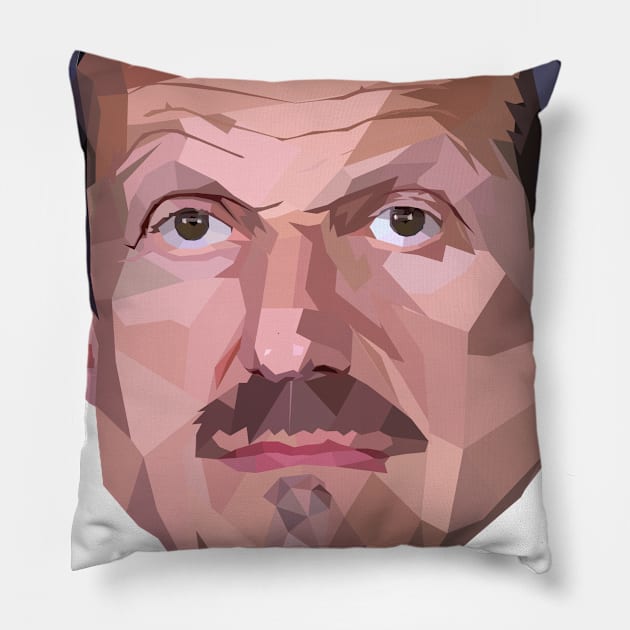 Mr Guenther Steiner Pillow by Worldengine