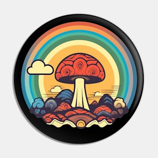 Psychedelic Mushroom Retro Shroom Art Pin