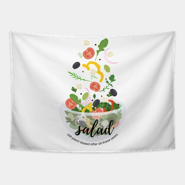 Salad is plant-based Tapestry by shoreamy