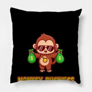 Monkey business Pillow