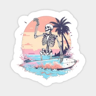 Skeleton Surfing at the Beach Magnet