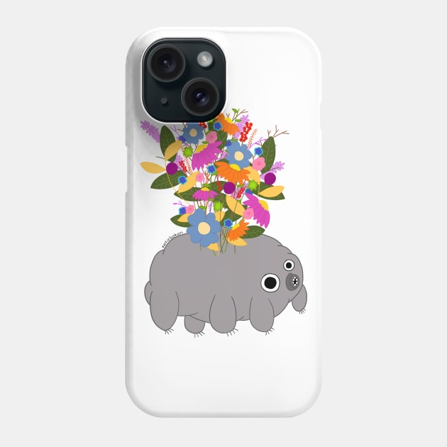 Floral Tardigrade Phone Case by katiebokan