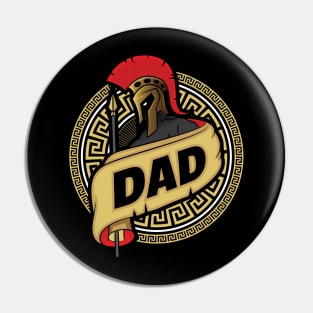 Spartan Dad Super Hero Warrior Father Funny Awesome Gift Pin