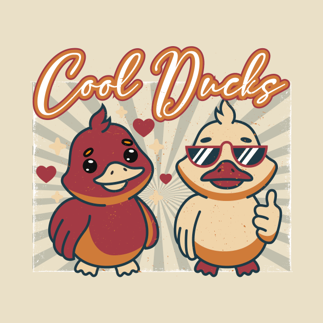 Vintage Cool Ducks, funny dukcs by Selva_design14