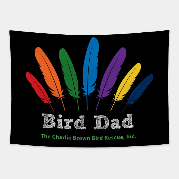 CB bird dad - white type Tapestry by Just Winging It Designs