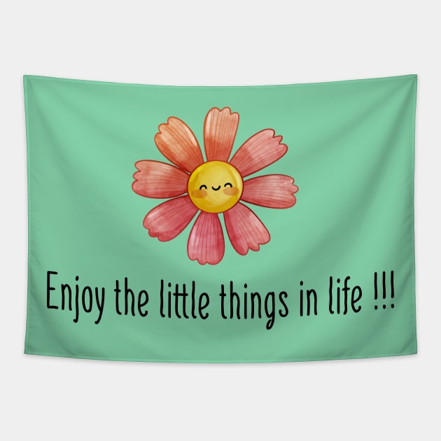 Enjoy The Little Things In Life | Lovely pink flowers Tapestry by i am Cuta