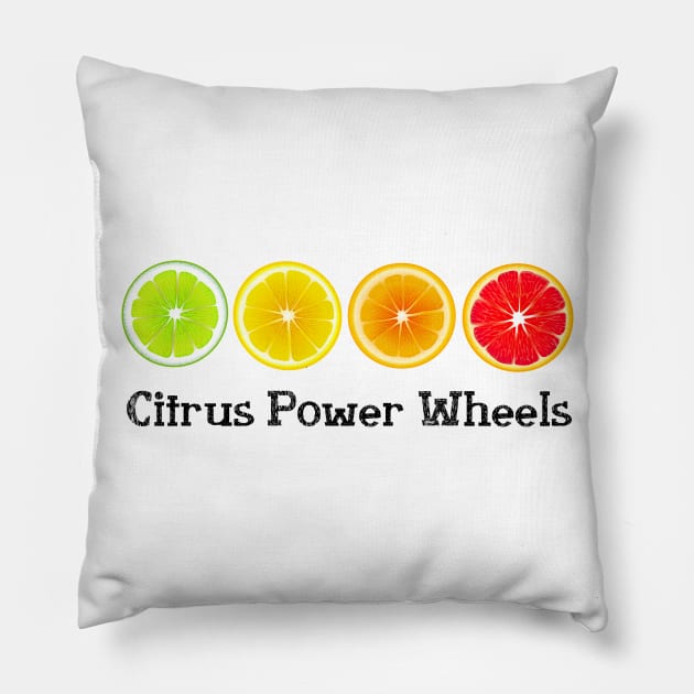 Lime Lemon Orange Vitamin Citrus Wheels of a Power of Juice Health Food choices and living Greenway for your own strong Health benefits and vitality life Pillow by Olloway