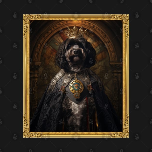 Stately Portuguese Water Dog - Medieval Portuguese King (Framed) by HUH? Designs