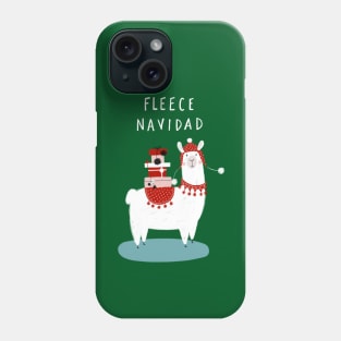 Fleece Navidad Llama with Christmas Presents Phone Case