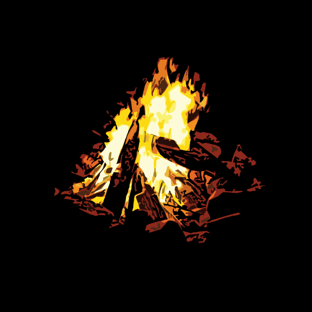 Camping Campfire Burning Wood by LucentJourneys